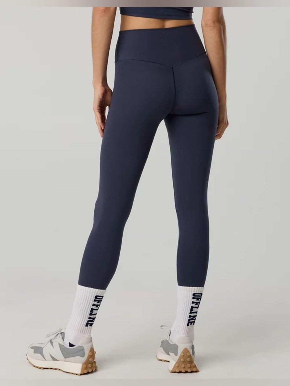 aerie Offline V-Waist Navy High-Rise Leggings Flattering Slimming Pilates Yoga - Picture 7 of 12